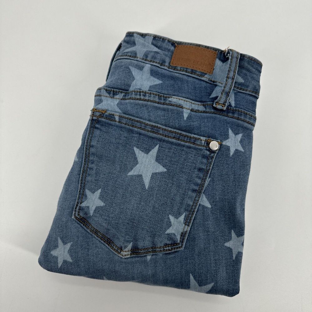 Judy Blue Skinny Fit Womens Blue Denim Jeans Stars Print 5/27